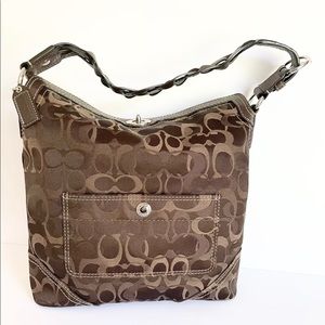 Coach Brown Signature Shoulder Bag